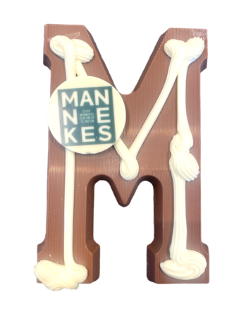 Gedecoreerde  Callebaut chocoladeletter 'M' Melk - 240 gr