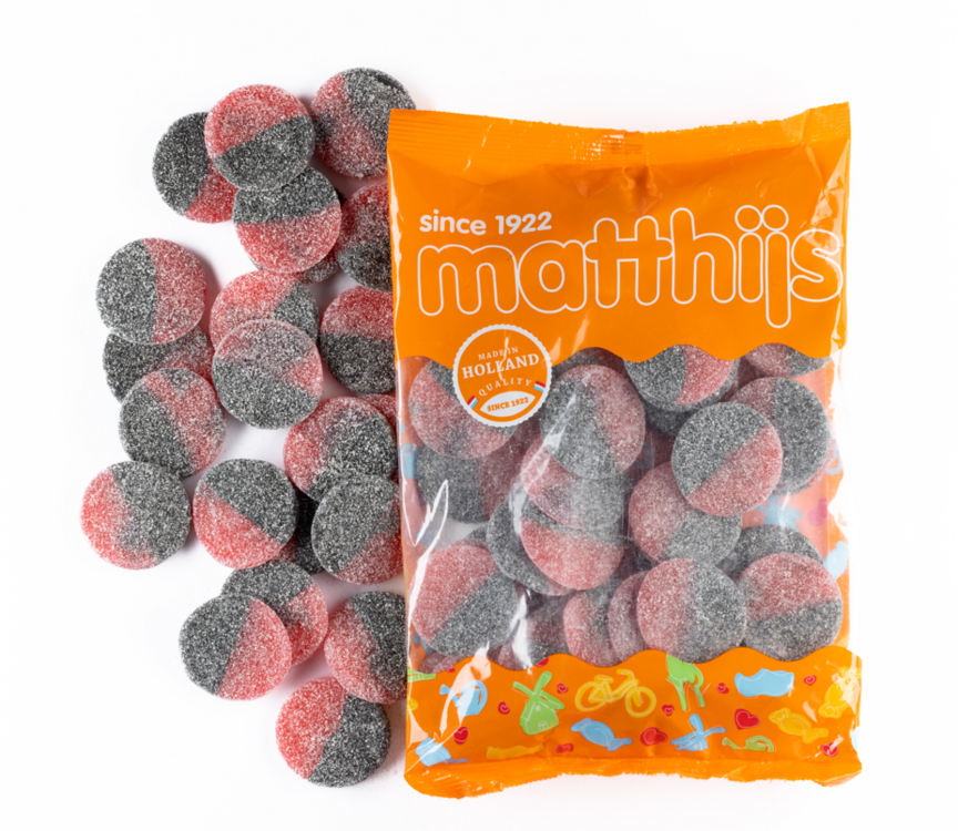 Matthijs Veggie Zure sunsets drop/aardbei